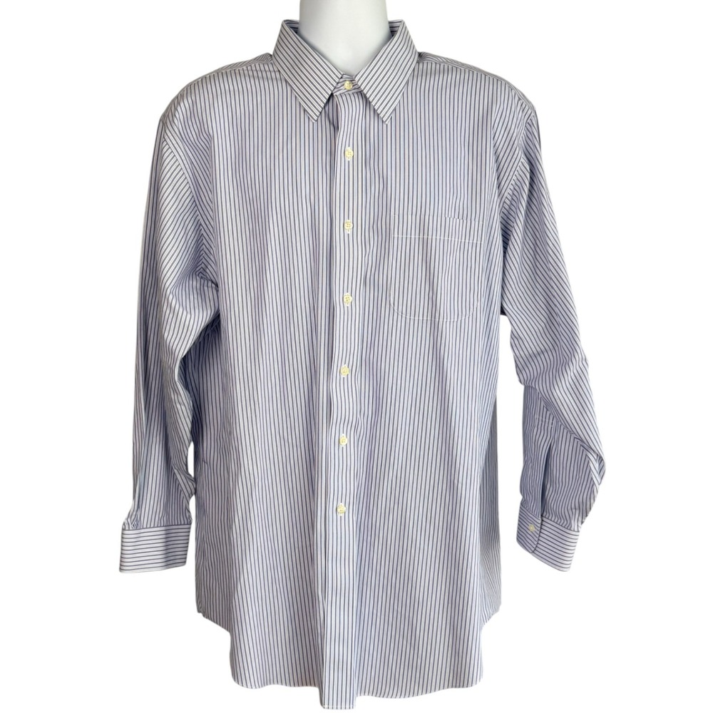 Vintage Brooks Brothers Regent Striped Supima Cotton Oxford Shirt‎ Size 18-34